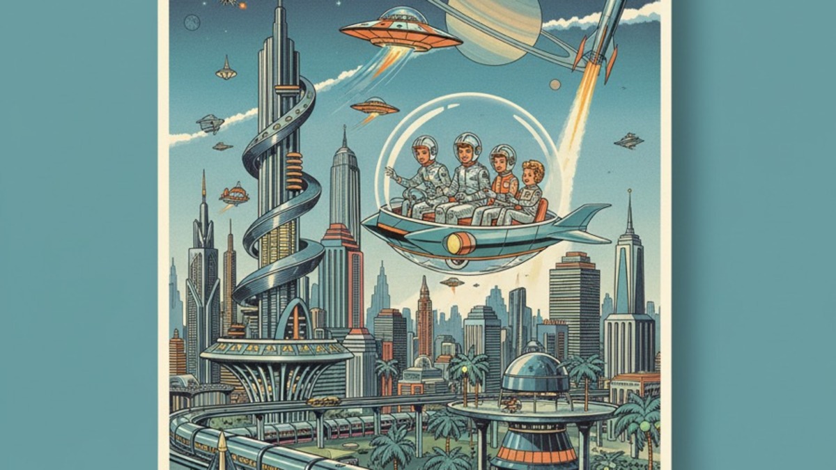 Retrofuturism photography example