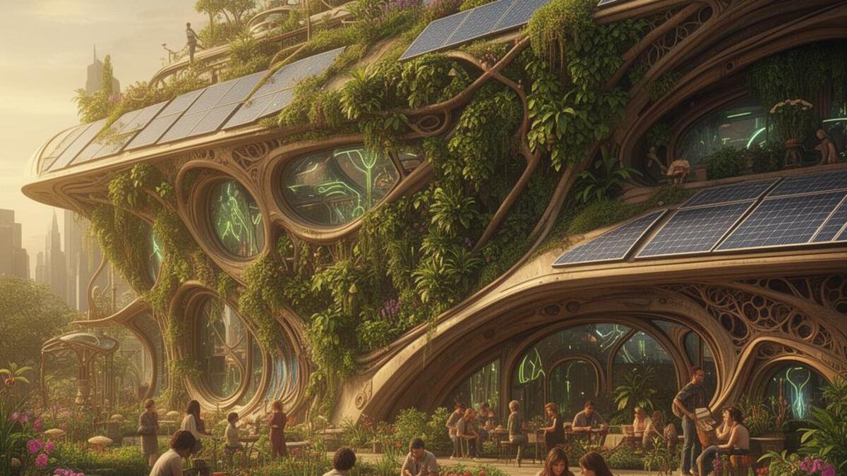 Solarpunk photography example