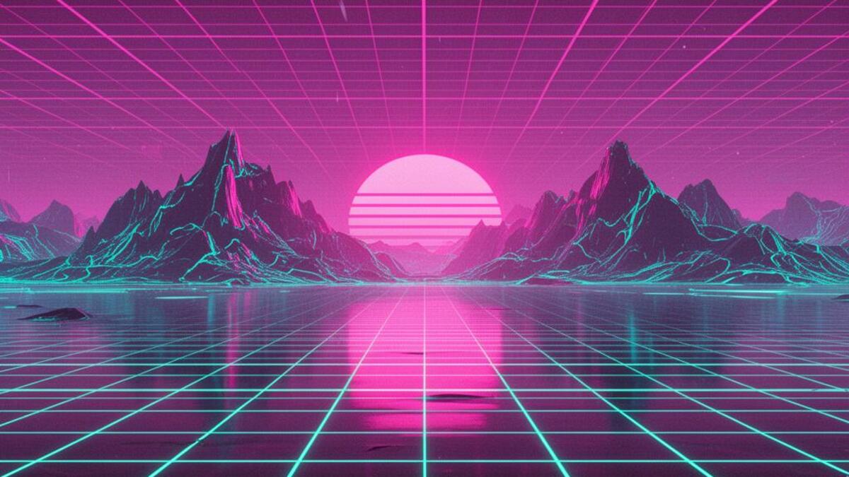 Synthwave photography example